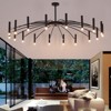 YIYIBYUS 57In Black Flower-Shape Branch Chandelier Metal Pendant - 2 of 4