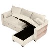 NicBex Modern 90" Pull Out Sofa Bed Convertible Sleeper Sofa with Storage Chaise and Storage Racks for Living Room - 4 of 4