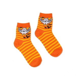 Kids' Halloween Socks Kids Orange Stripe - Bullseye's Playground™ - 1 of 3