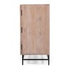 Christopher Knight Home Winder Handcrafted Boho Mango Wood Cabinet White Washed/Black: Modern Accent Storage, Fixed Shelves - 4 of 4