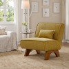 Art Leon Fabric Upholstered Accent Slipper Chair with Removable Pillow and Wood Legs - 3 of 4