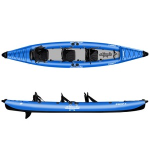 Waimea Bay Swift 16' 3-Seater Rigid Inflatable Kayak - Durable Fishing Kayak With 1200lb Capacity, PVC Double Drop Stitch, Fits In Backpack - 1 of 4