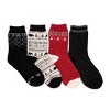 MUK LUKS Women's 4 Pack Holiday Boot Socks - 2 of 3