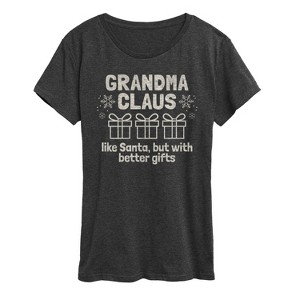 Women's - Instant Message - Grandma Claus Short Sleeve Graphic T-Shirt - 1 of 4