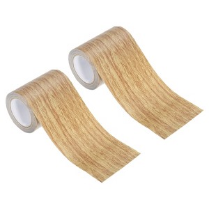 Unique Bargains Self-Adhesive Realistic Patch Wood Grain Repair Tape 2 Pcs - 1 of 4