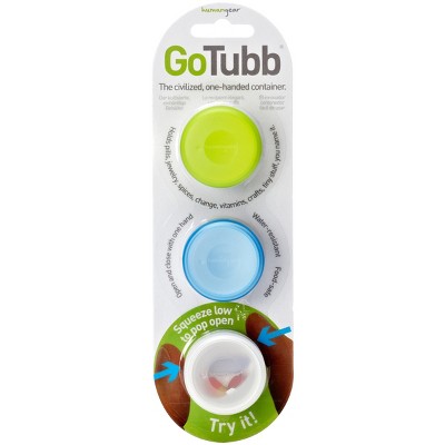 Humangear GoToob+ 1.7 oz - 3 Pack (Clear/Green/Blue)