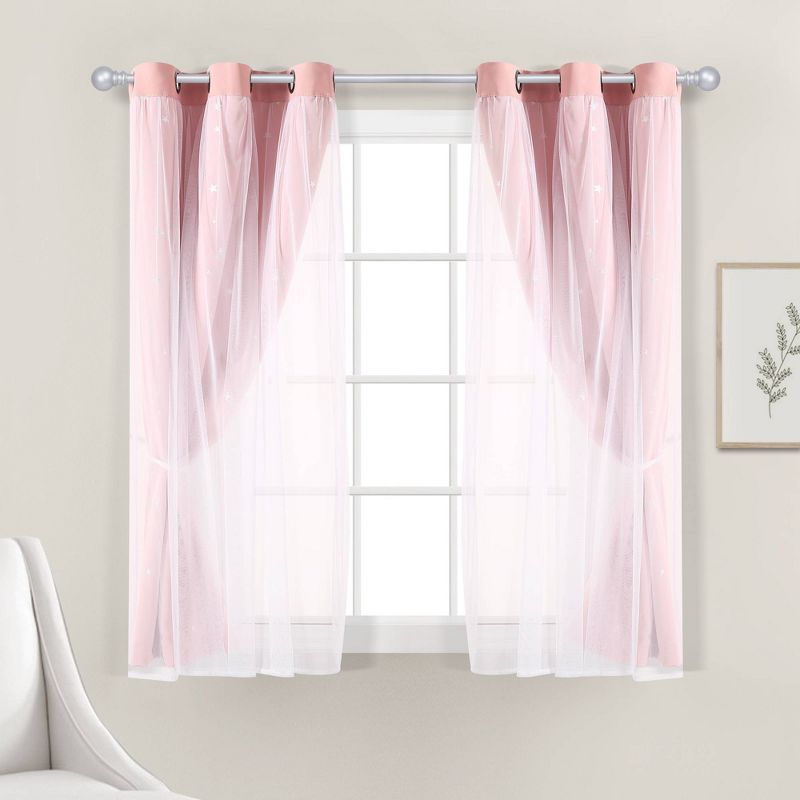 Star Sheer Insulated Grommet Blackout Window Curtain Panel Set - Lush Décor, 5 of 10