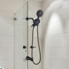 Cobbe Matte Black 2-Handle Wall Mount Complete Bathtub Shower Trim Kit with 6 Settings ABS Dual Shower Head Tub Spout and 59-Inch Hose - 3 of 4