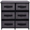 vidaXL Storage Cabinet with 6 Drawers 21.7"x11.4"x21.7" Gray Steel - 3 of 4