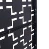 Vynxaria 76" Metal Privacy Screen - Freestanding Decorative Divider for Indoor & Outdoor Use - 2 of 4