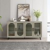 NicBex 60 Inch Rustic Storage Cabinet with Adjustable Shelves for Living Room,Kitchen,Office,Entryway - 2 of 4