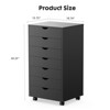 Bestier White Storage Cabinet 7 Drawers 15.75 inch. Dressers with Wheels Mobile Organizer Drawers for Office, Bedroom, Home - 2 of 4