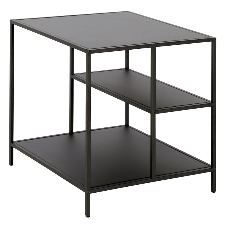 Black Bronze Side Table with Metal Shelves - Henn&Hart, 3 of 9
