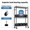AZL1 Life Concept Garment Rack Rolling Heavy Duty 3 Tiers Adjustable Wire Shelving with 2 Rods Side Hooks for Bedroom, Black, 45.7"*16.6"*4.6" - 4 of 4
