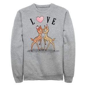 Men's Bambi Valentine's Day Bambi and Faline Love Sweatshirt - 1 of 4