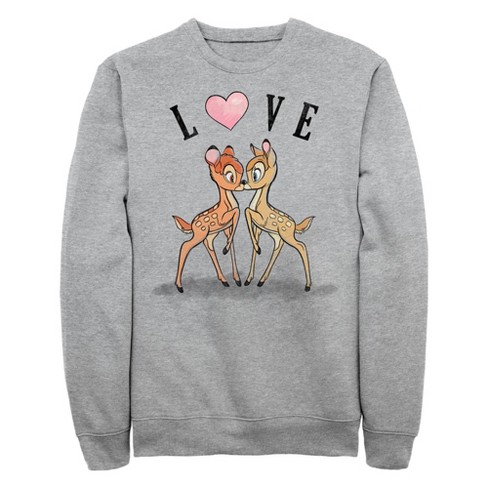 Men's Bambi Valentine's Day Bambi and Faline Love Sweatshirt - image 1 of 4