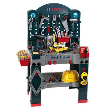 Theo Klein Bosch Jumbo Work Station Workbench Premium DIY Children's Toy Toolset Kit with Accessories for Kids Ages 3 Years Old and Up