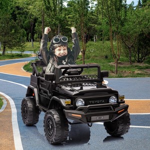 12V Electric Ride On Car, Licensed Toyota Truck Ride On Car for Kids, Electric Toy Car with Parent Remote Control, 3 Speed, MP3 Music, LED Lights - 1 of 4