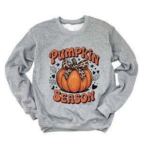 Simply Sage Market Coquette Pumpkin Season Leopard Sweatshirt - 1 of 4
