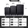 Lyngins 20/24/28 Inch 3PCs Hardside Luggage Sets with Spinner Wheels,Anti-Scratch Carry on Luggage,Lightweight Suitcase Sets for Family - 3 of 4