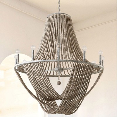 Mystic Sand Beaded 12-Light Coastal Chandelier