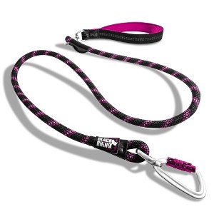 Black Rhino Dog Leash 5ft Ultra-Soft Neoprene Handle & Reflective Carabiner - Aqua - 1 of 4