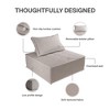 DHP Paloma Upholstered Armless Modular Chair with Backrest Pillow - 4 of 4