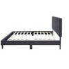 NicBex Twin Size Velvet Upholstered Platform Bed with Wooden Slatted Frame,Modern Small Bed Frame for Bedroom,Kids Room - 3 of 4
