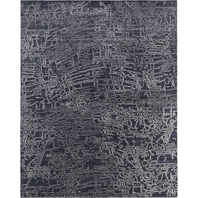 Whitton Modern Abstract Black/Gray/Ivory Area Rug