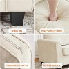 83 Inch Modern 3 Seater Sofa, Comfy Deep Seat Lounge Loveseat, Washable Detatchable Covers, Comfy Chenille Couch, for Living Room, Apartment - 4 of 4