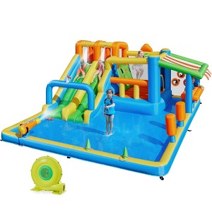 Yaheetech 10-in-1 Water Bounce House with Slides for Kids Aged 3 to 8 - 1 of 4