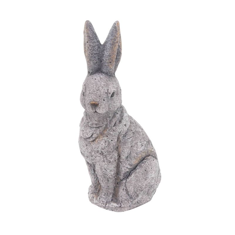 20&#34; x 11&#34; Magnesium Oxide Country Rabbit Garden Sculpture Gray - Olivia &#38; May, 1 of 9