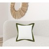 20" X 20" White And Golden Yellow 100% Cotton Geometric Zippered Pillow - 2 of 4