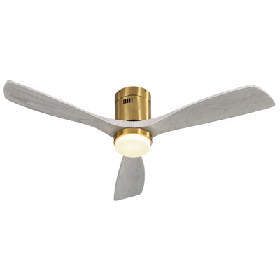 Sofucor 52'' Low Profile Indoor Outdoor Ceiling Fan with Light and Remote