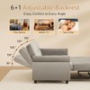 Airsurfer 3-in-1 Convertible Sleeper Sofa Bed with Storage, Velvet  Loveseat with Pull-Out Design and Tufted Cushions – Light Gray - 4 of 4