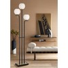 Possini Euro Design Acadia Modern Floor Lamp 71" Tall Black Warm Gold Metal 3 Light Frosted White Glass Globe Shade for Living Room Bedroom Office - 2 of 4