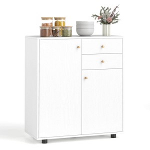 Costway Kitchen Sideboard Buffet Cabinet with 2 Drawers, 2 Doors and 3 Adjustable Shelves - 1 of 4