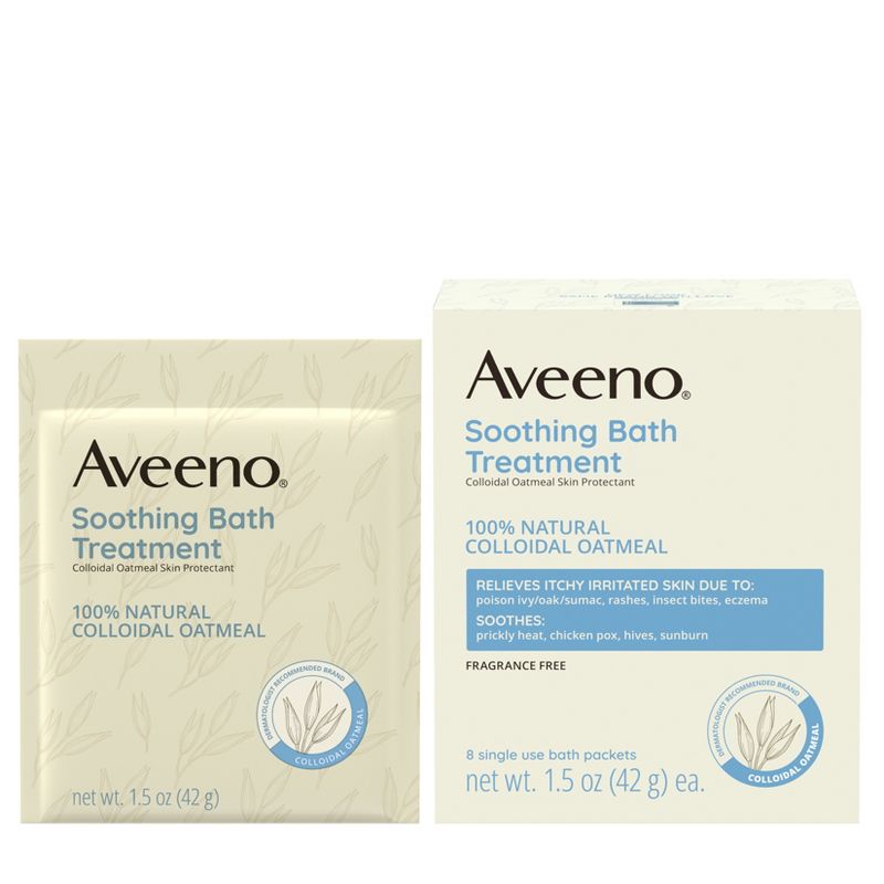 Aveeno Soothing Oatmeal Bath Soak for Eczema with Natural Colloidal Oatmeal - Scented - 1.5oz/8ct, 3 of 9