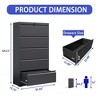 NicBex 3/4/5 Drawers Metal Vertical File Storage Cabinet with Lock for Home Office Letter/Legal/A4/F4 - 3 of 4