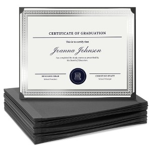 Sustainable Greetings 48-Pack Single Sided Award Certificate Holders for Diplomas, Awards, Certifications (fits 8.5x11, Black) - 1 of 4