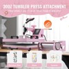 VEVOR Heat Press Machine, 15 x 15 inch, 8 in 1 Heat Transfer Machine with 6-30 oz Tumbler Press, 360° Swing Away T-Shirt Pressing, Pink - 4 of 4
