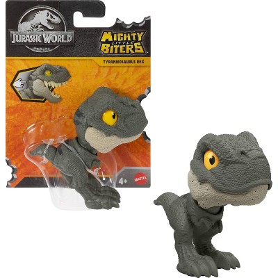 Jurassic World Mighty Little Biters T.Rex Dinosaur Toy with Bite Action, Eye Change, Collectible Figure