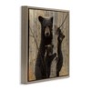Stupell Industries Forest Black Bear and Cubs Floating Frame Canvas Art, Brown, 18" x 18" - 2 of 4