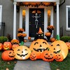 Joyfy 7 FT Long Halloween Inflatables Outdoor Decorations, 7 Pcs Pumpkins with Witch's Cat Inflatable with LEDs for Halloween Yard Lawn Garden Decor - 4 of 4