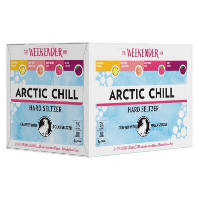 Arctic Chill Hard Seltzer Weekender Mix Variety Pack - 12pk/12 fl oz Slim Cans