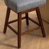 INFURNIC Counter and Bar Stools Swivel Upholstered Bar Stool with Soft Cushion for Kitchen and Home Bar, Gray, 22.4"*18.5"*37" - 3 of 4