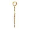 Black Bow Jewelry 14k Yellow Gold & White Rhodium Plated I love You Key Pendant, 13mm - 2 of 4