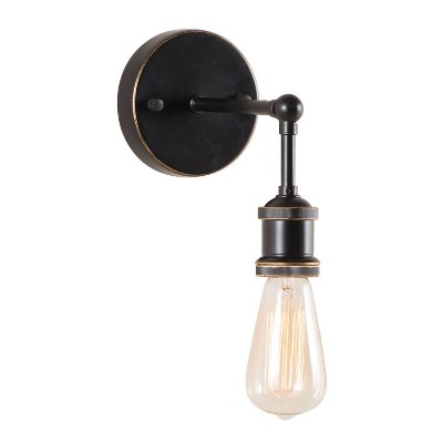 Antique Black Gold and Copper Industrial Wall Lamp - ZM Home