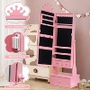 Garvee Kids Jewelry Cabinet with Full-Length Mirror,Storage Drawers, 46''Vanity Dress Up Mirror with Jewelry Organizer(Pink) - 4 of 4