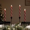 Northlight Flickering Candy Cane Striped Flameless Tapered Christmas Candles - 9.5" - Red and White - Set of 4 - 3 of 4